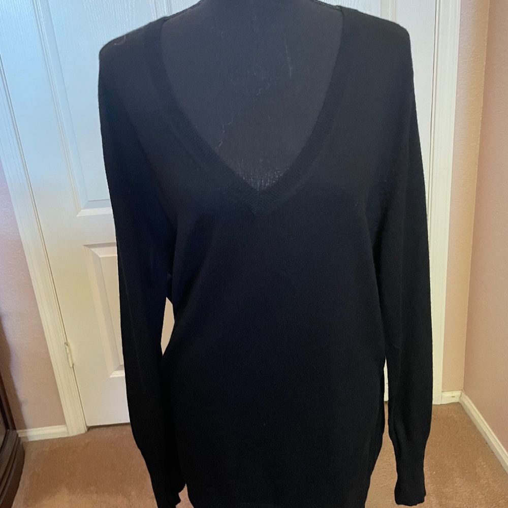Black v neck sweater